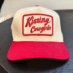 Kissing Cowgirls Red and Cream Cap